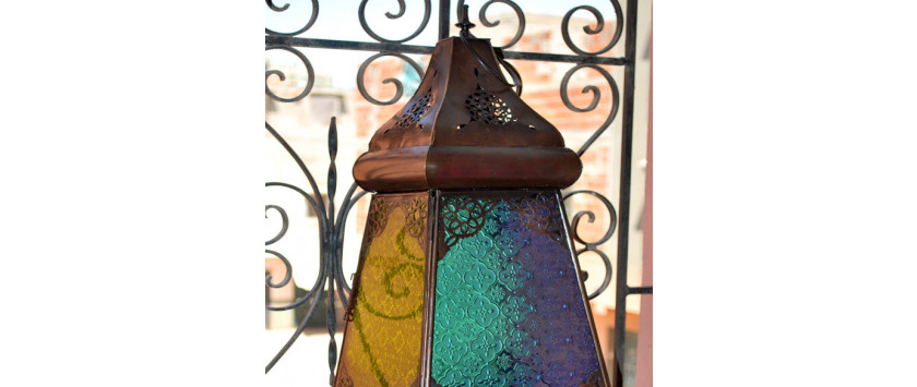 Marokkanische Glas-Laternen und Windlichter