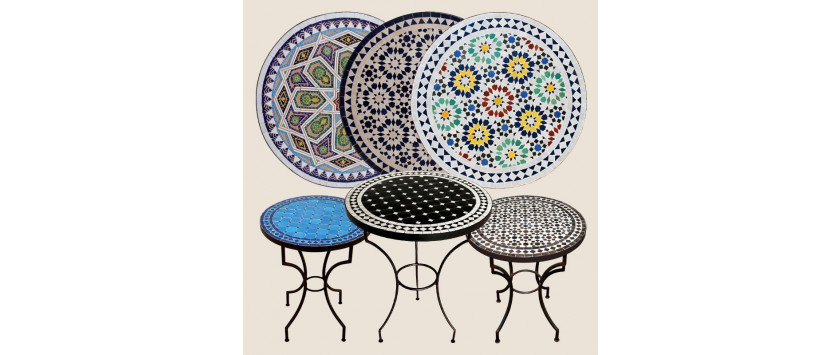 Mosaiksteine 2506 Mosaik Tisch rund Durchmesser 60cm f