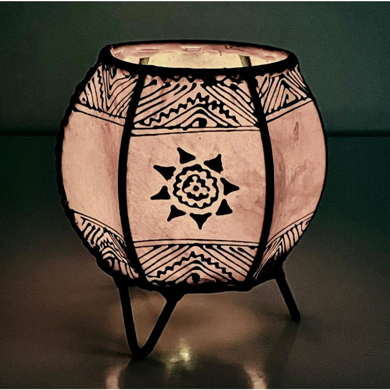 Orientalische Windlichter Bermil Orange