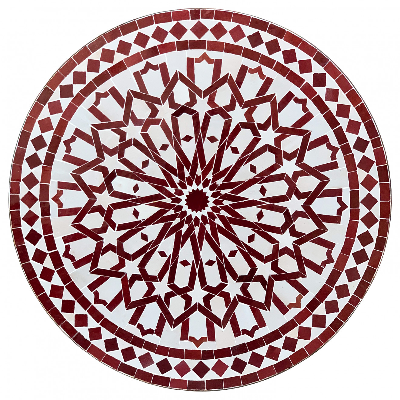 Gartentisch aus echten Mosaiksteine NEJMA D70cm