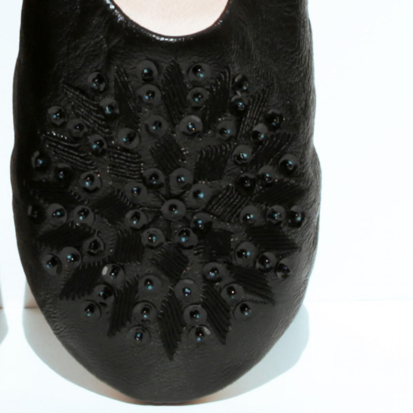 Marokkanische Pailletten Pantoletten MOSONA schwarz