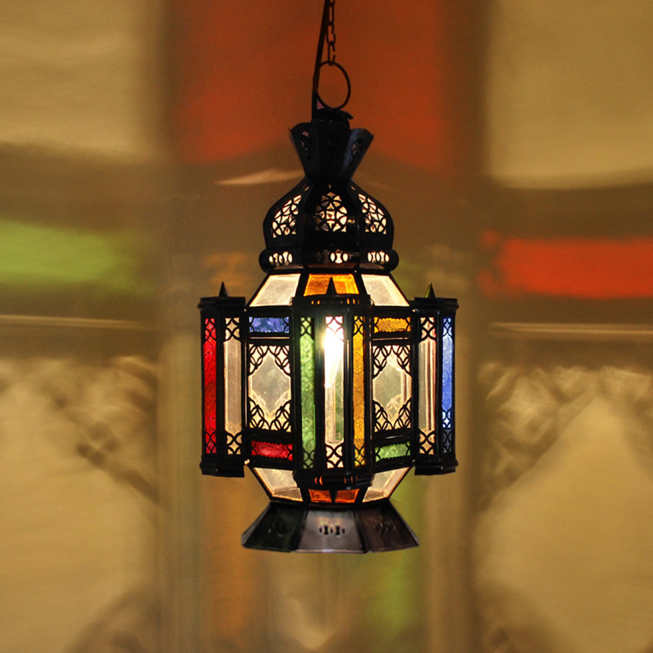 Marokkanische bunte Laterne LUMINA H57CM