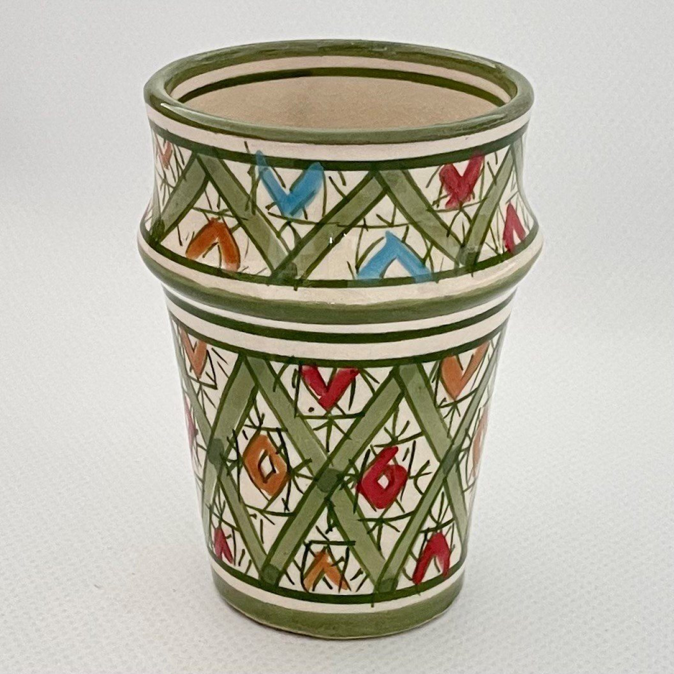 Handbemalter Becher grün BMK3