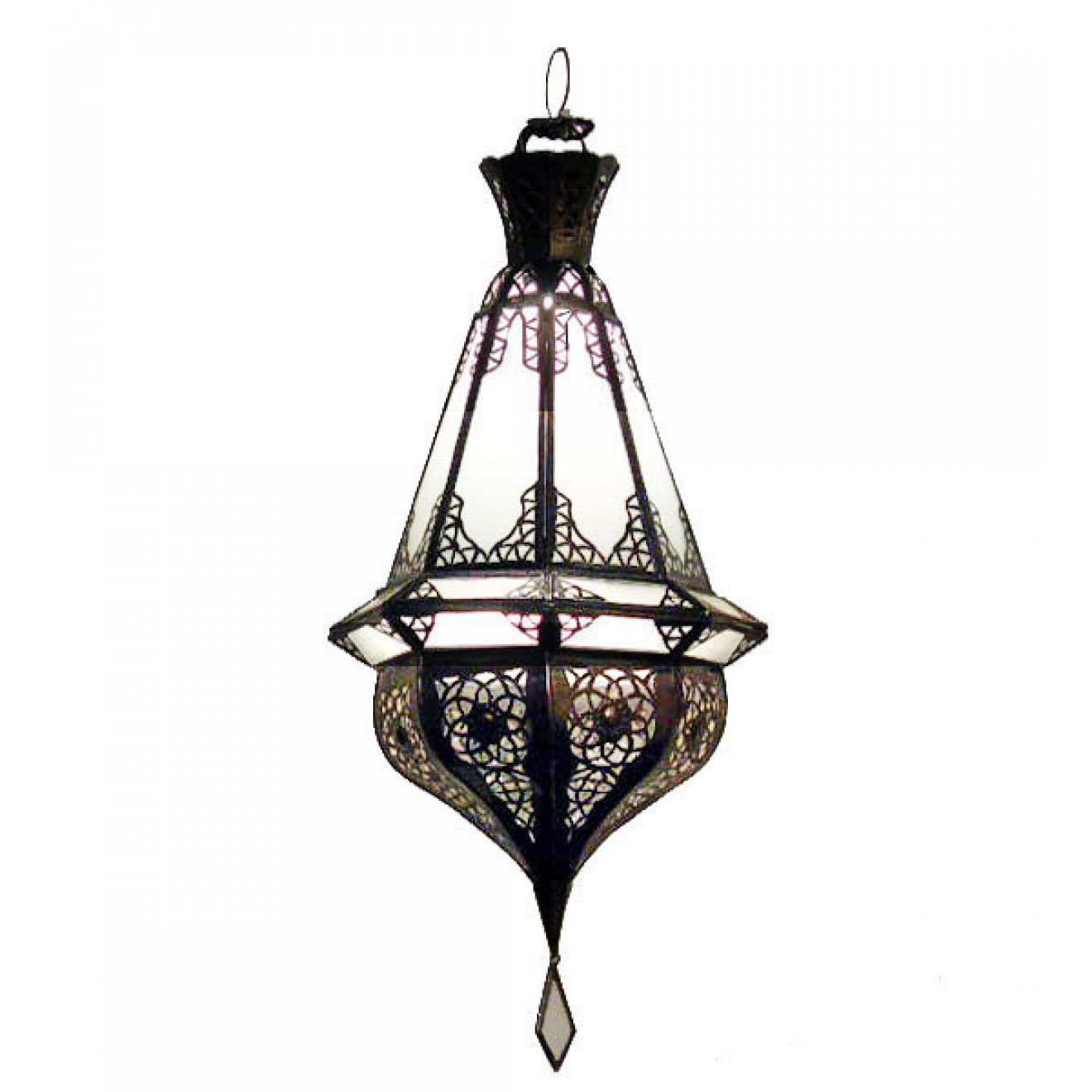 Orientalische Lampe SAMAKA Milchglas