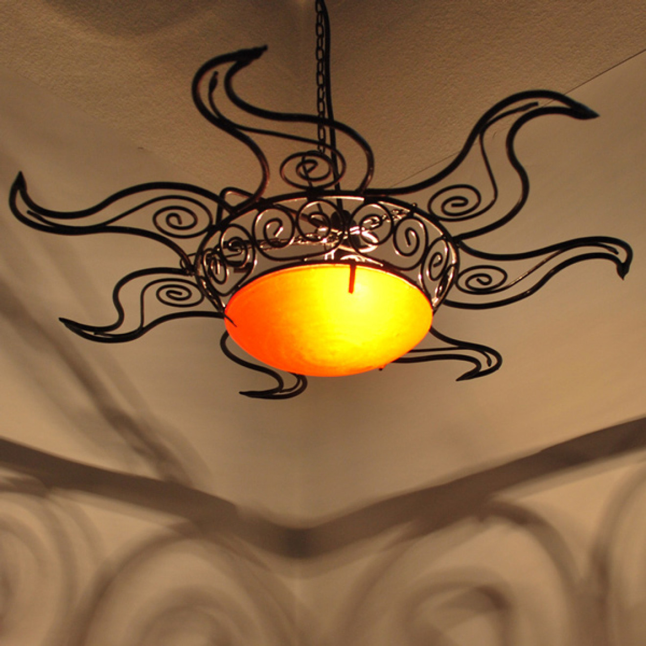 Kunstschmied-Deckenlampe SOLEIL55