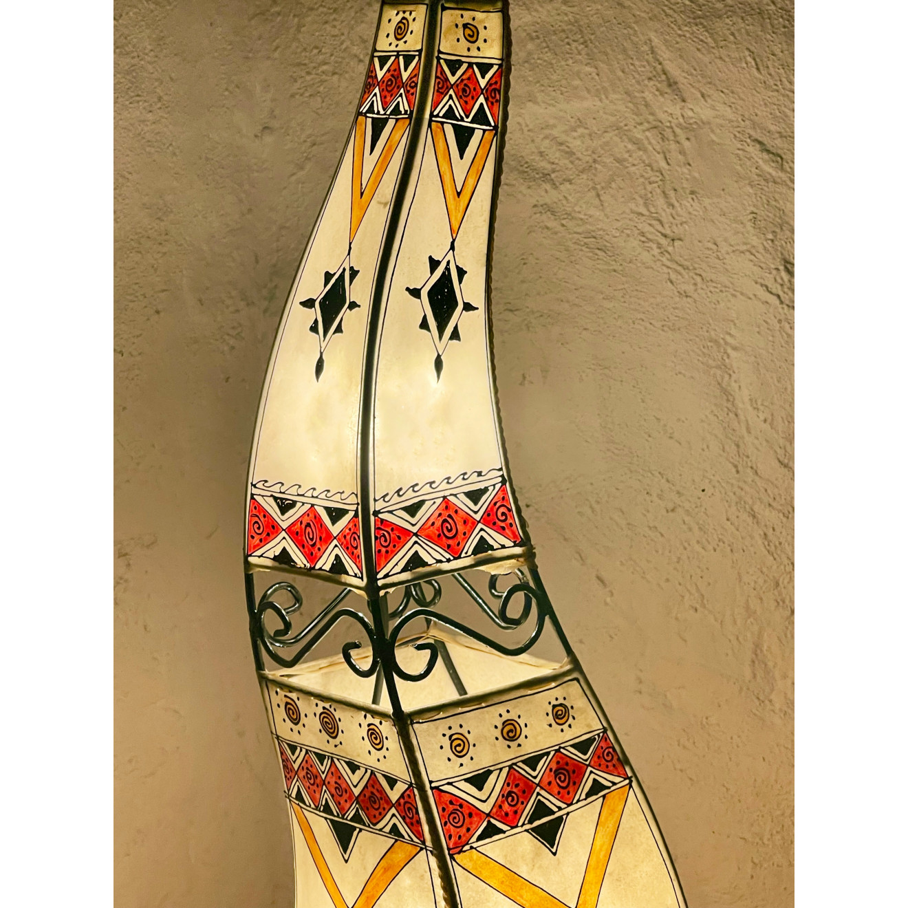 Stehlampe aus Leder CHEVAL H123cm Multi