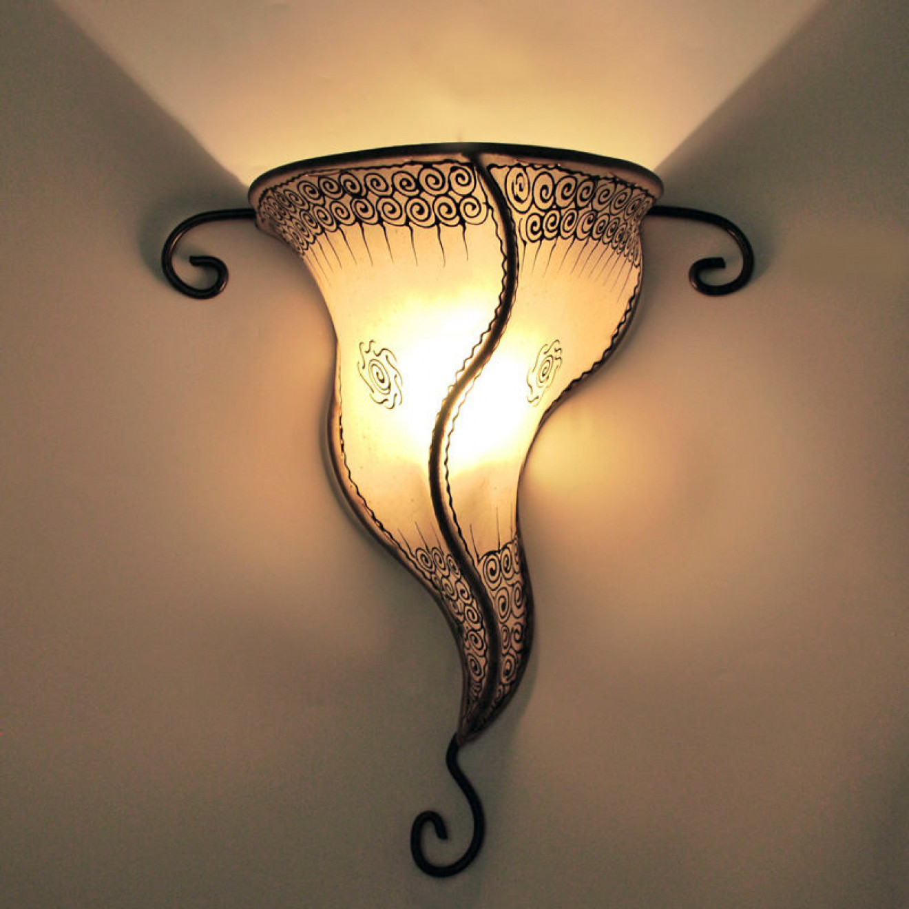 Marokkanischer Lampenschirm GARN Natur