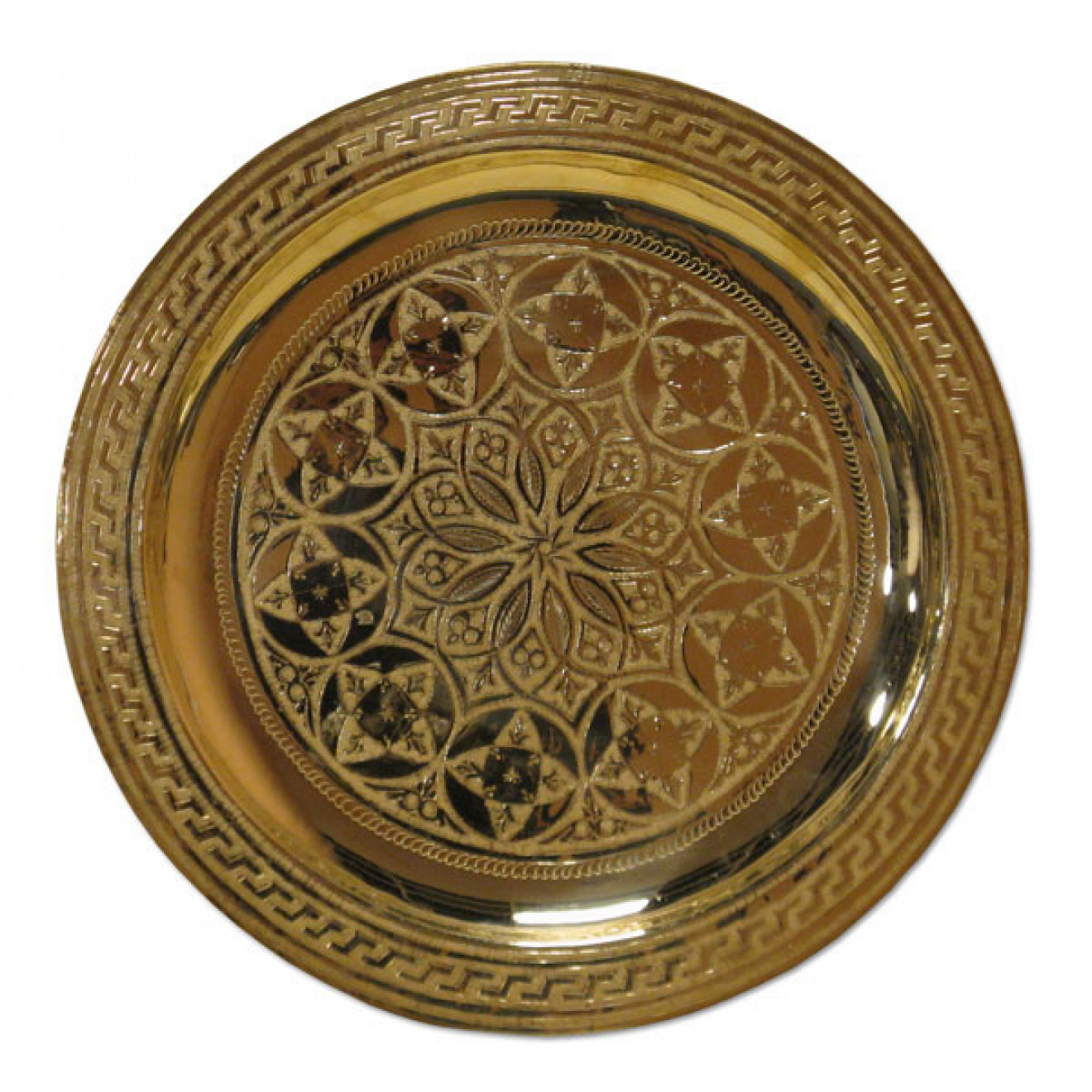Orientalisches Teetablett D40cm Messing