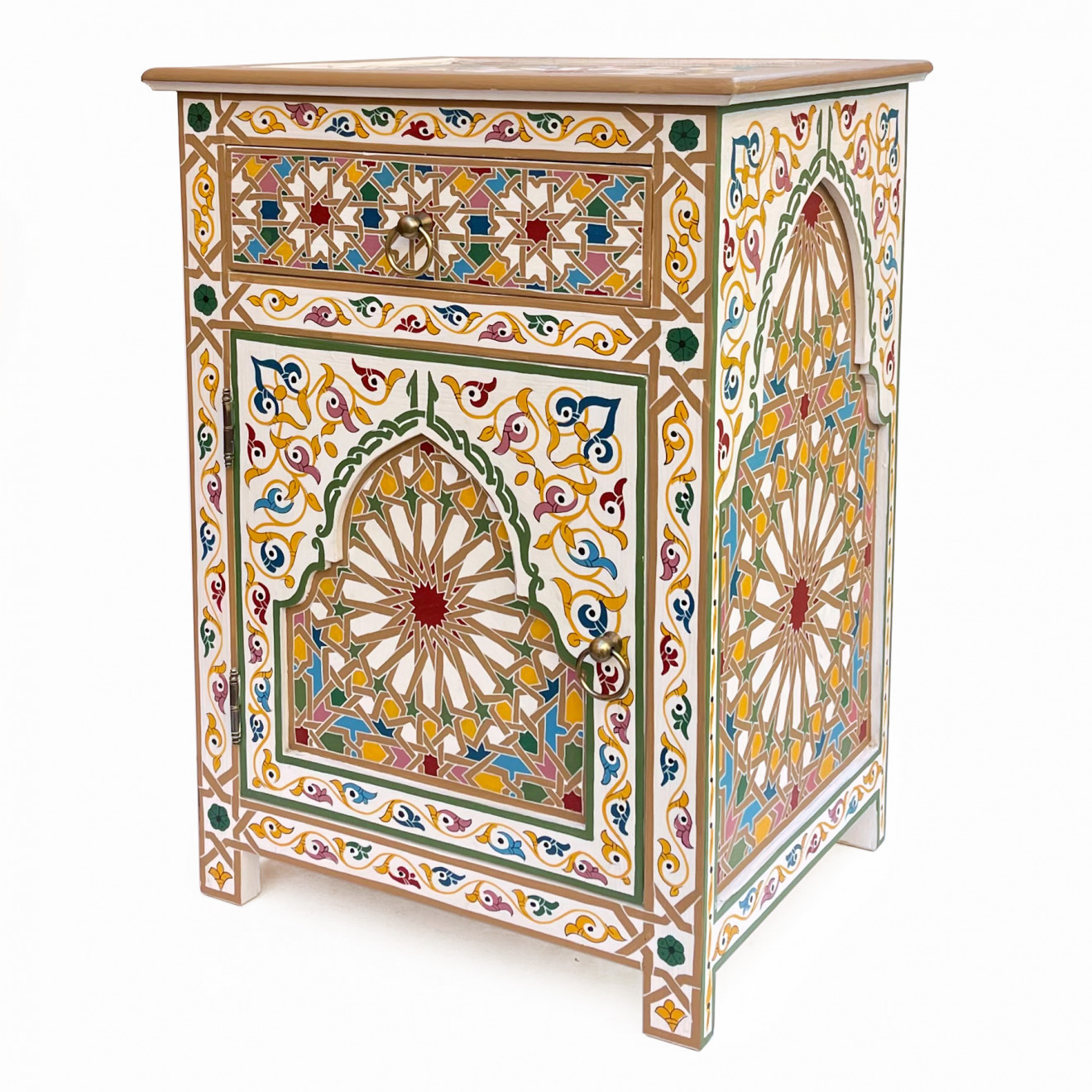 Orientalischer Nachttisch TALAYA 70x50cm Bunt