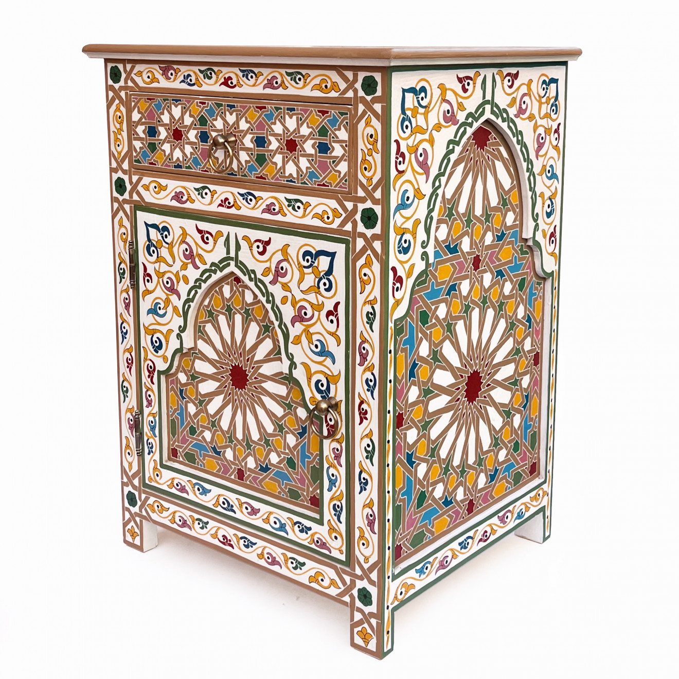 Orientalischer Nachttisch TALAYA 70x50cm Bunt