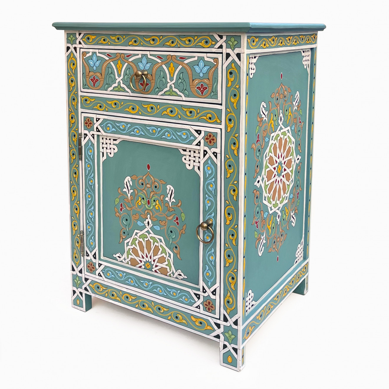 Handbemalte kleine marokkanische kommode LAINA