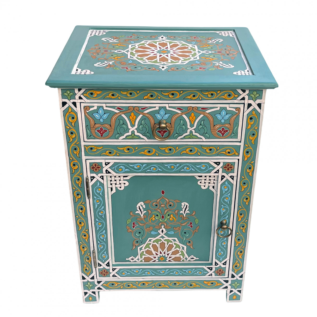 Handbemalte kleine marokkanische kommode LAINA