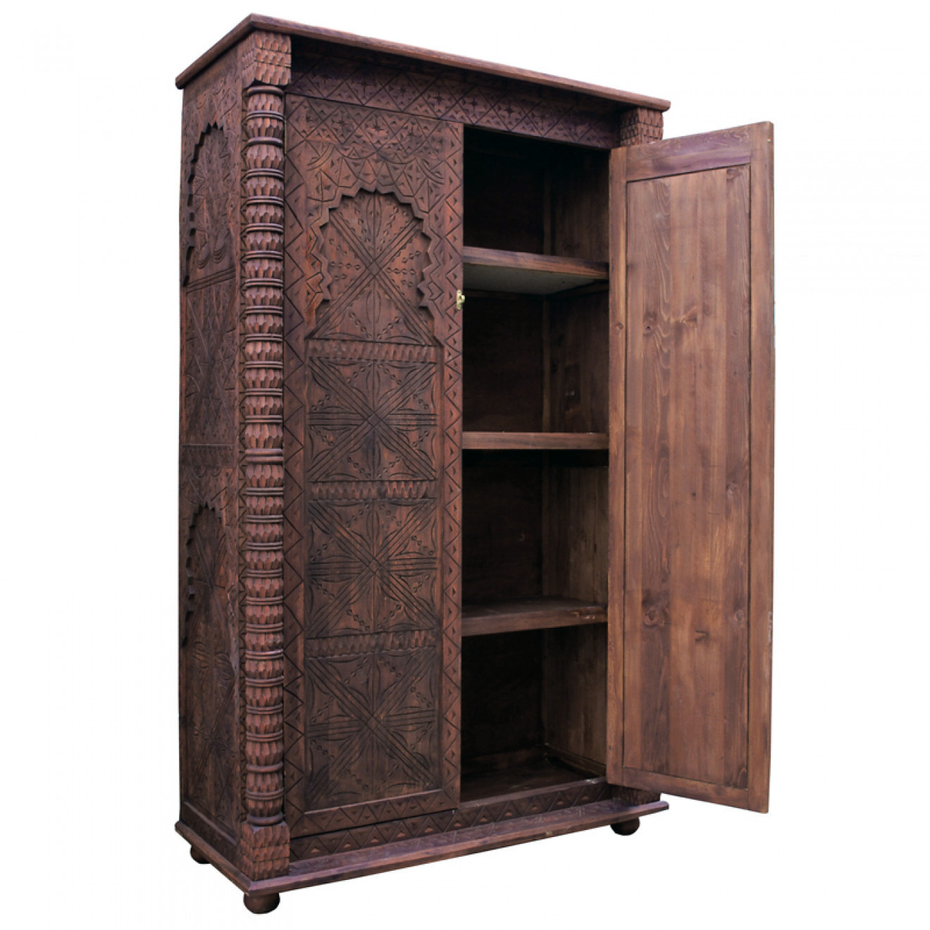 Marokkanischer Schrank Al Bab Cerdernholz Handgeschnitzt