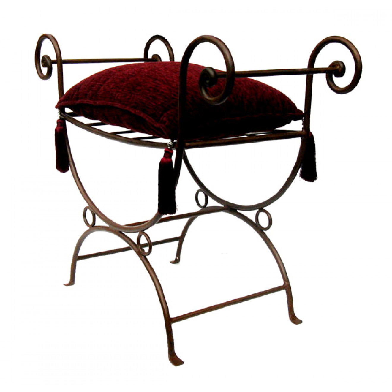 Marokko Hocker aus eisen (Inkl. Sitzkissen)