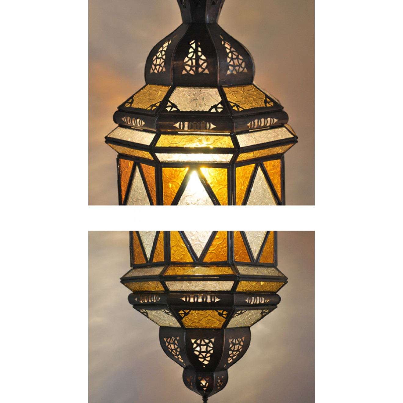 Arabische Lampe BABIL Maurisches Glas H70cm