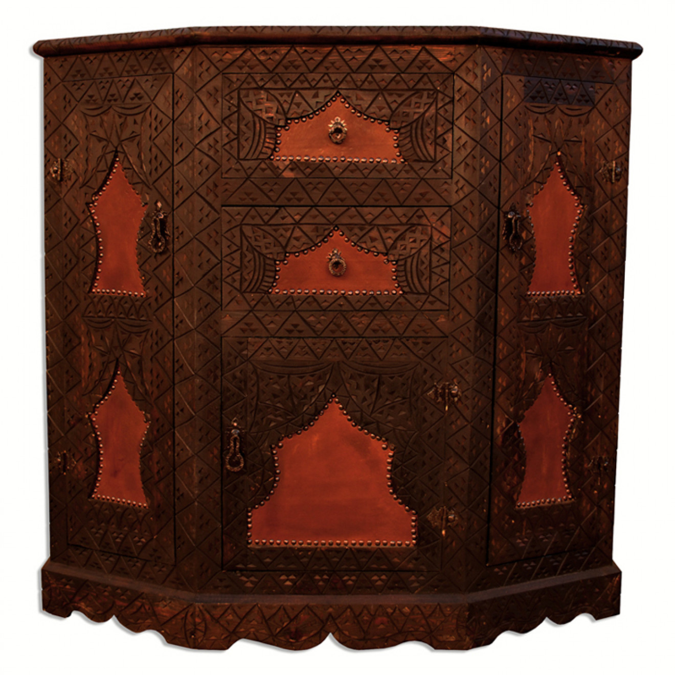 Orientalischer Holzschrank "Berber" aus Marokko