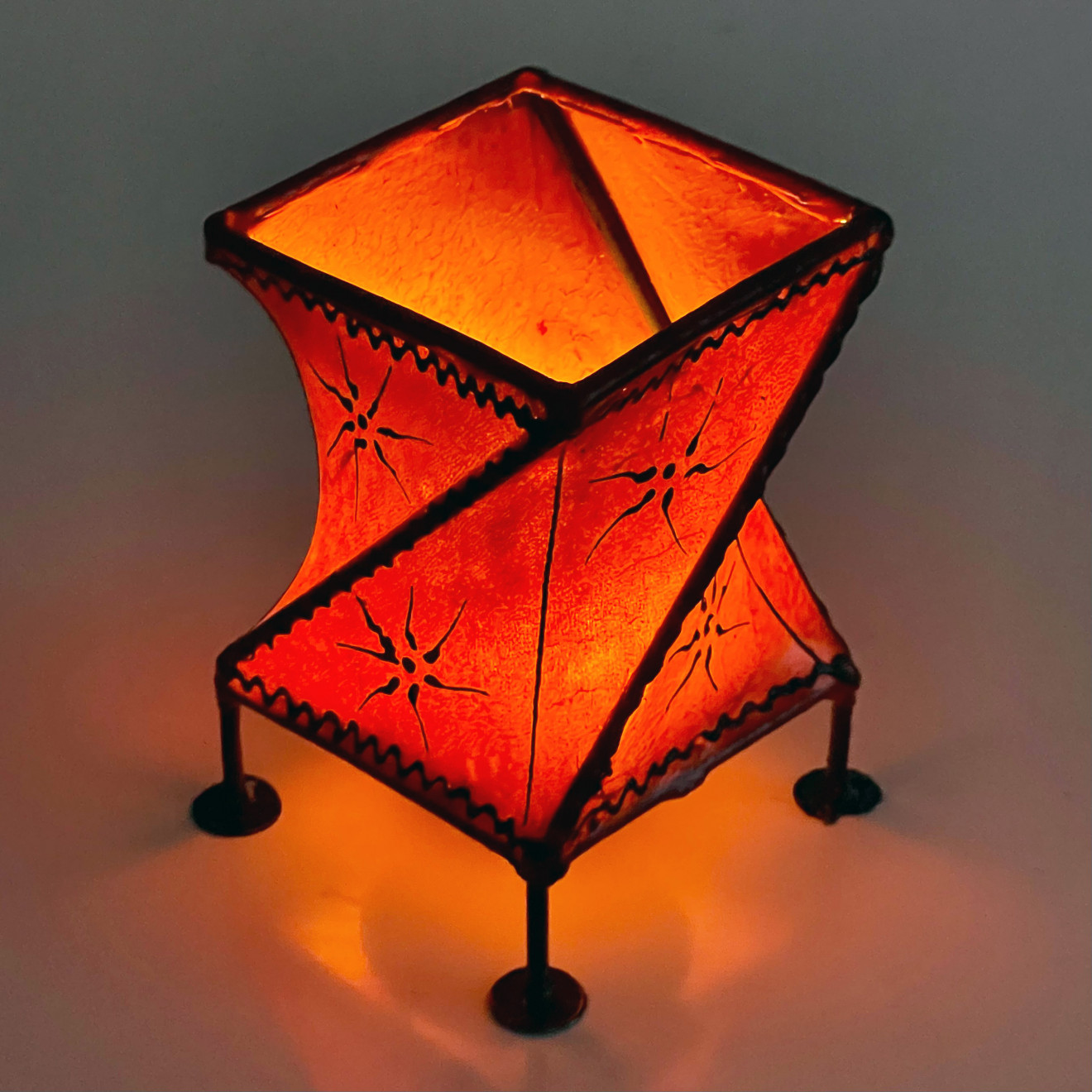 Marokko Teelicht "Croisè" orange