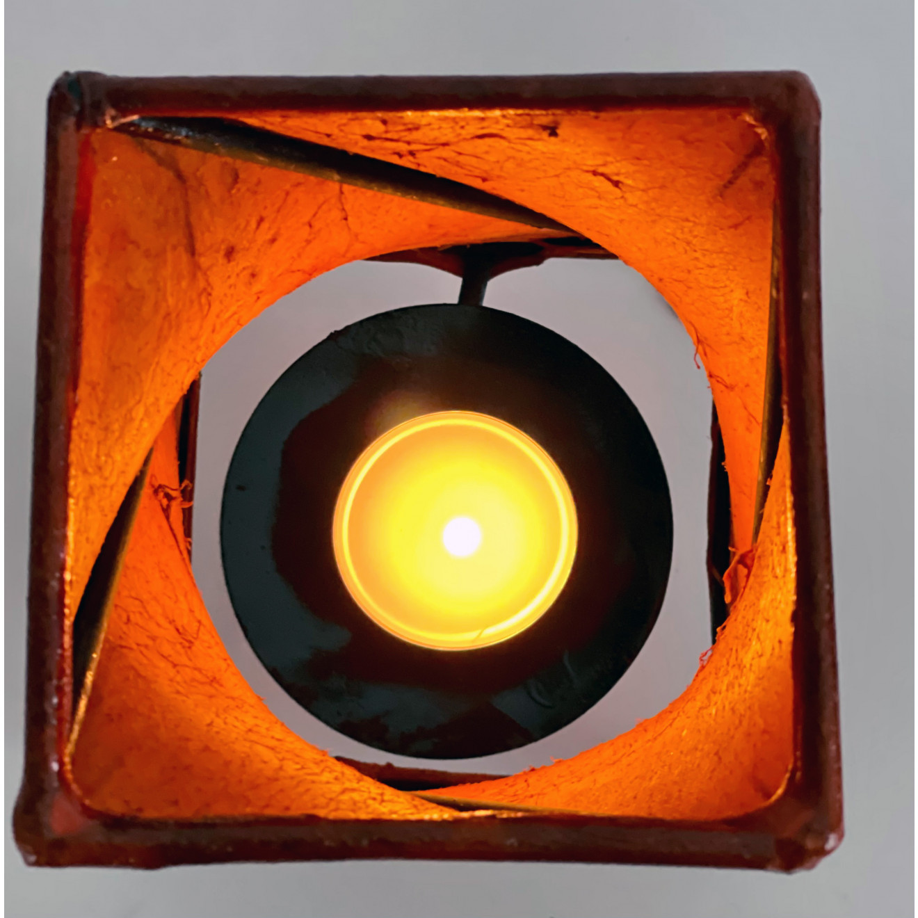 Marokko Teelicht "Croisè" orange