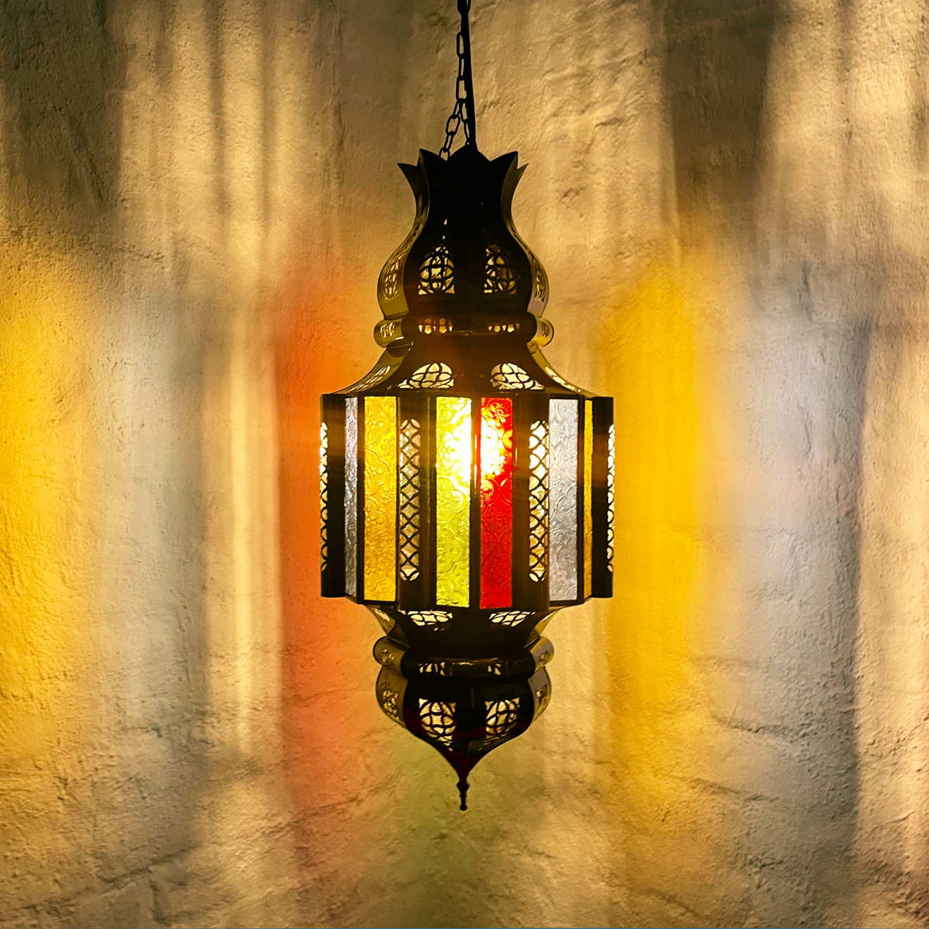 Arabische Hängeleuchte TIZA Bunt H55cm