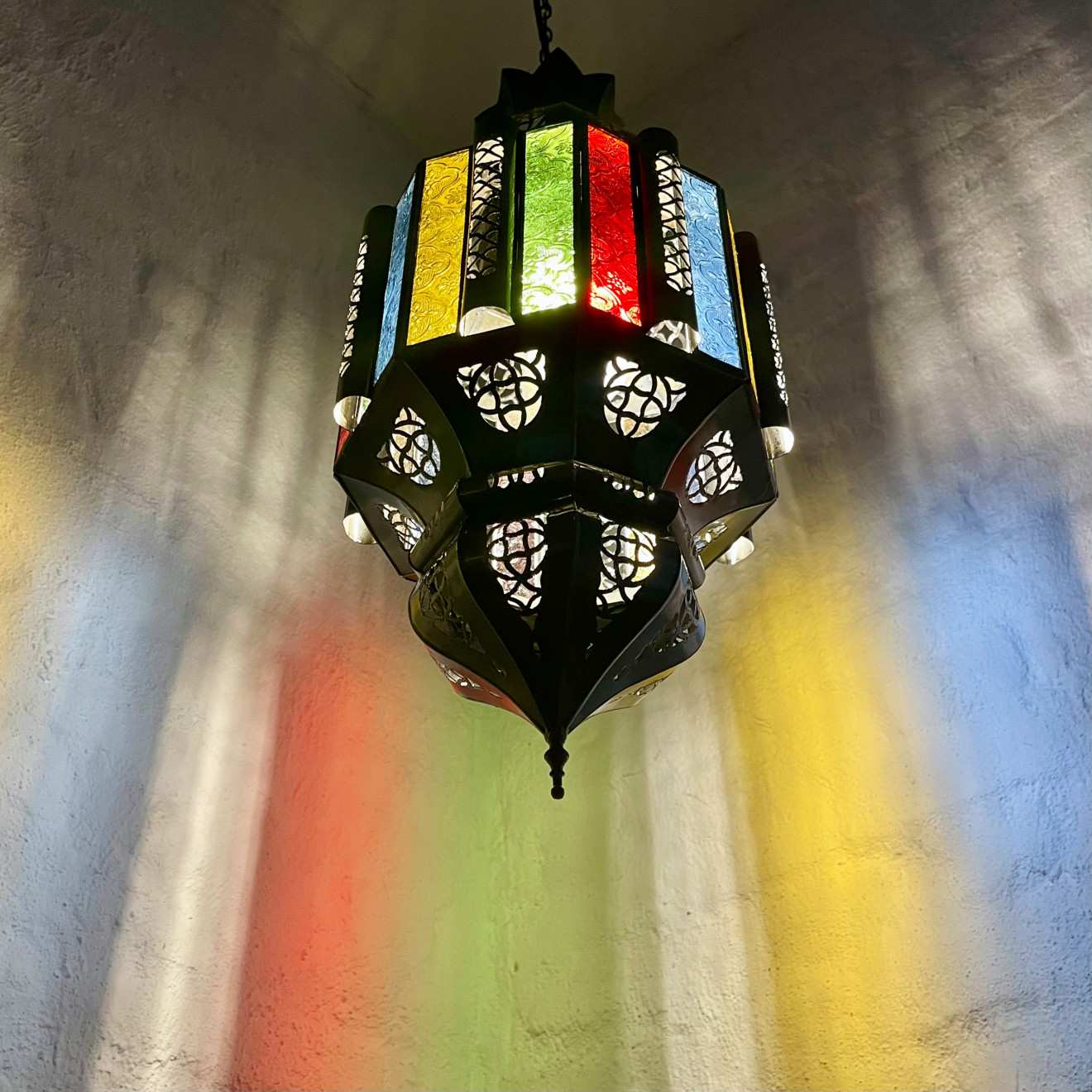 Arabische Hängeleuchte TIZA Bunt H55cm