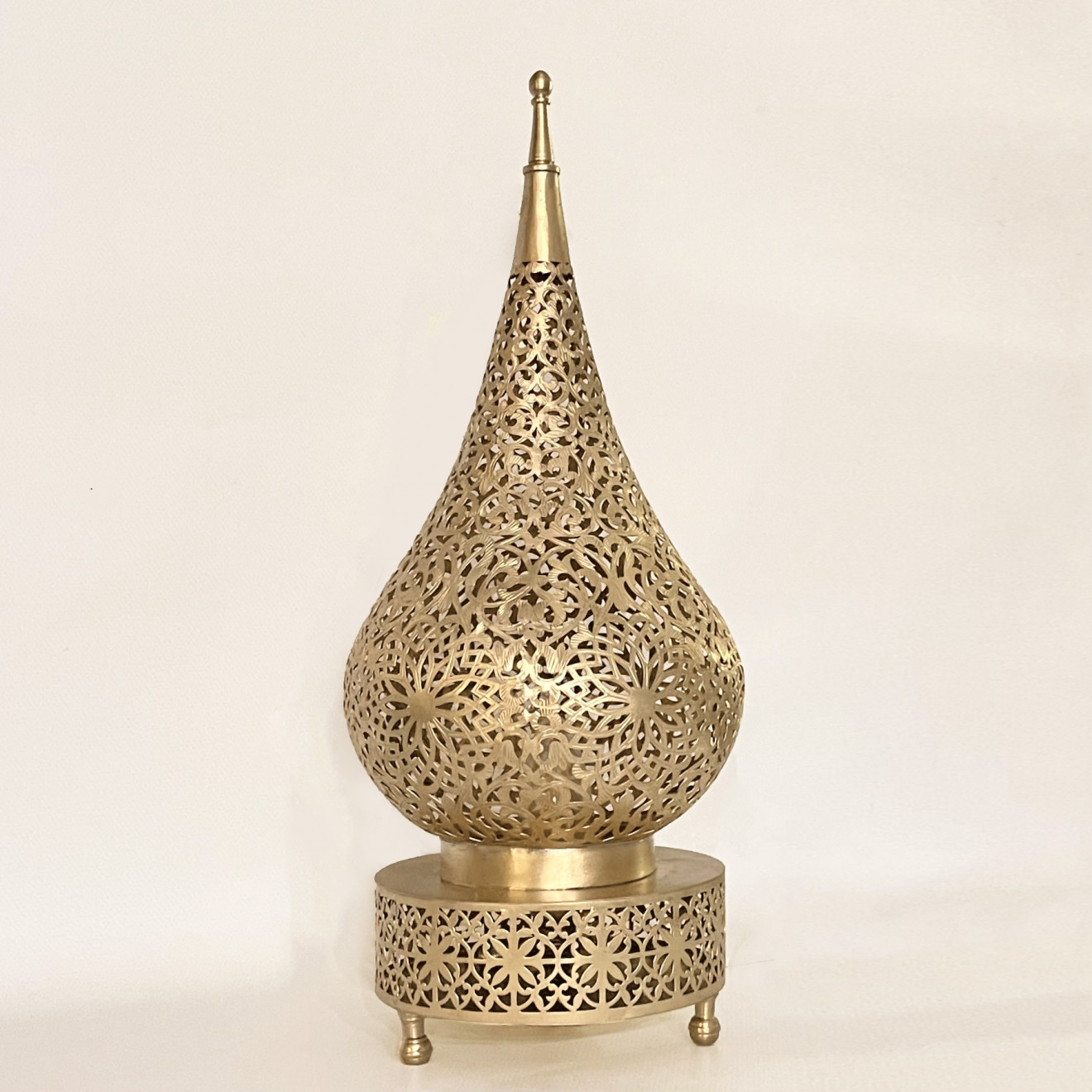 Marokkanische Tischleuchte aus Messing FESI H 45cm