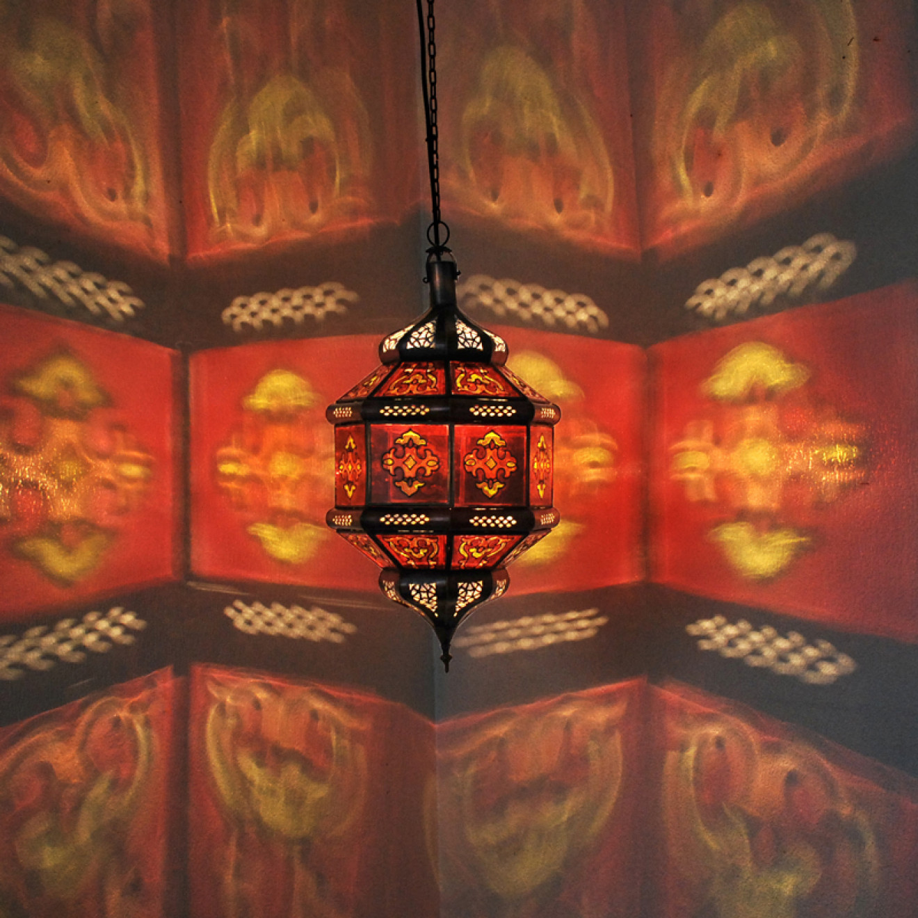 Orientalische Deckenlampe "Zowak" Rot