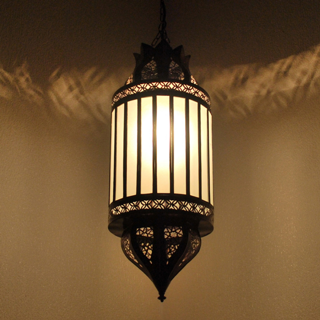 Orientalische Hängelaterne "Kados" Weiss