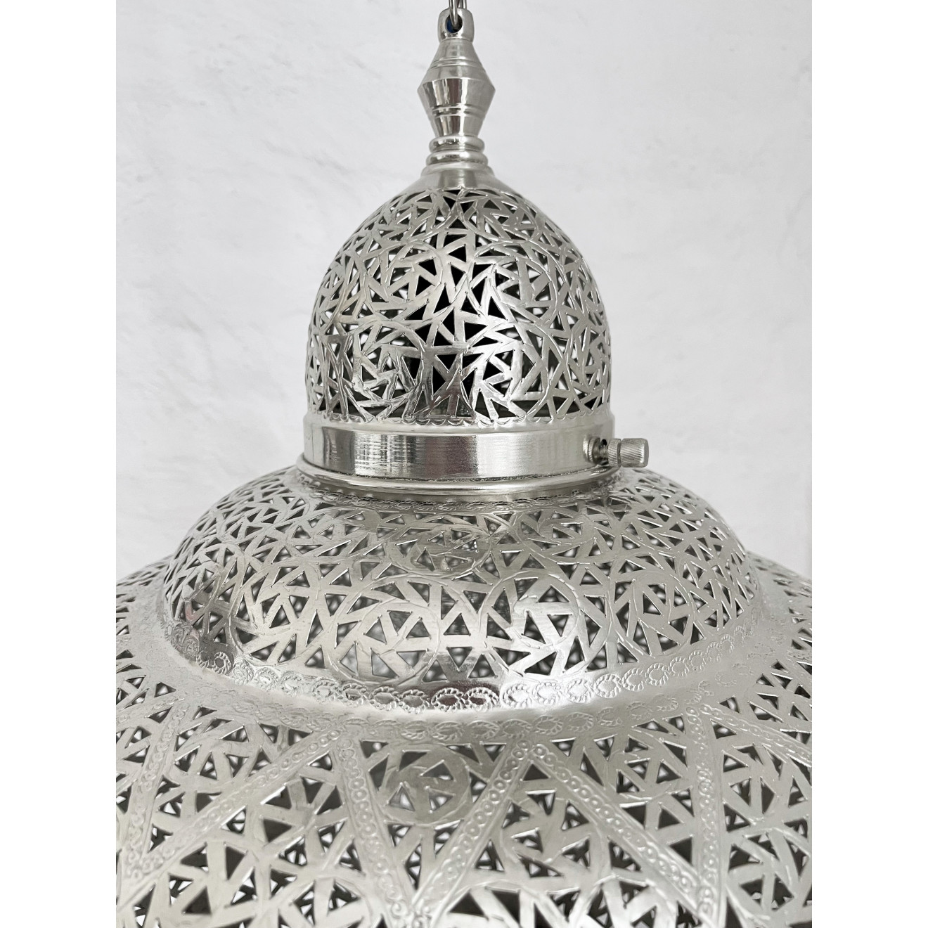 Hängelampe aus Marokko TROMBA silber