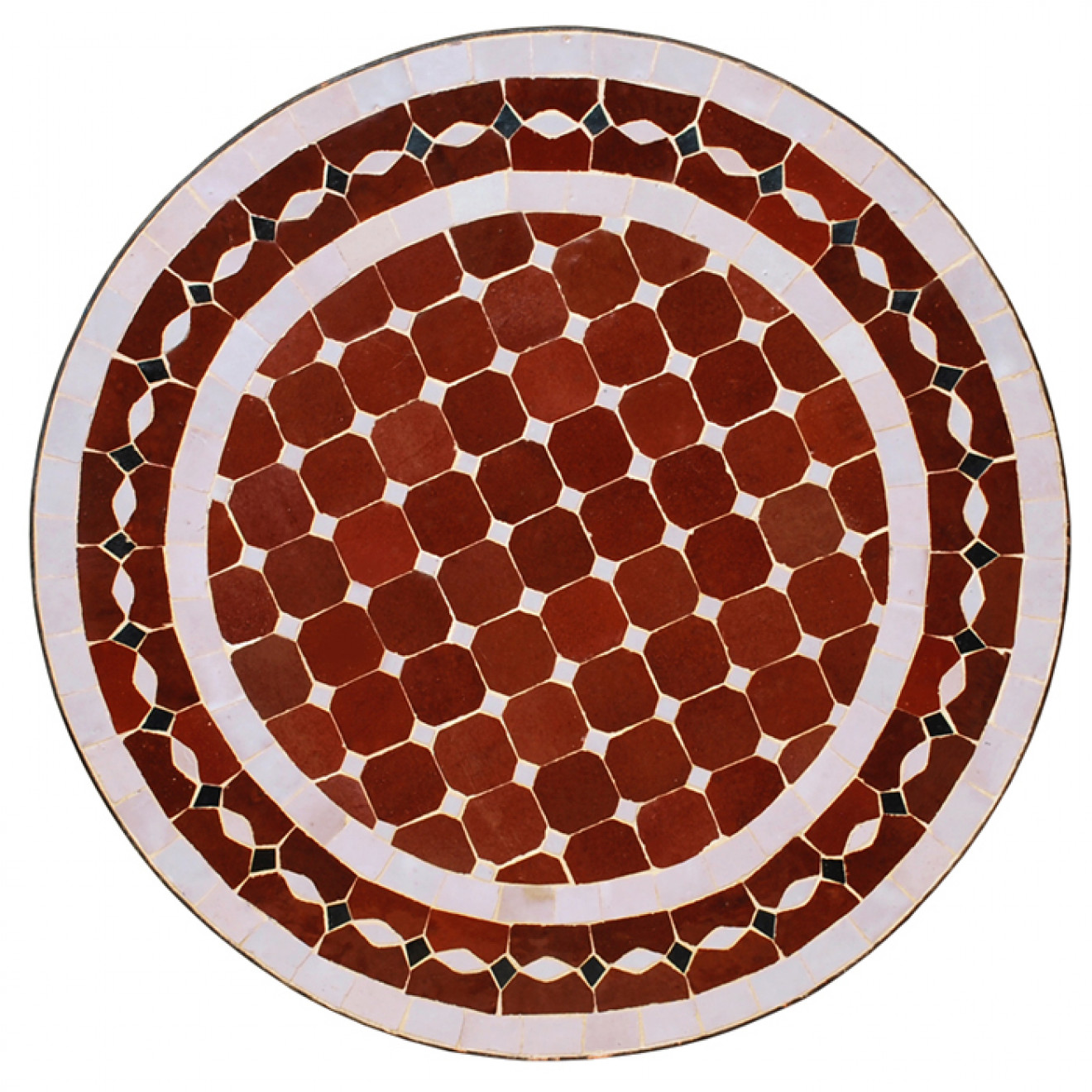 Mosaik Bistrotisch D60cm Anba-Bordeaux