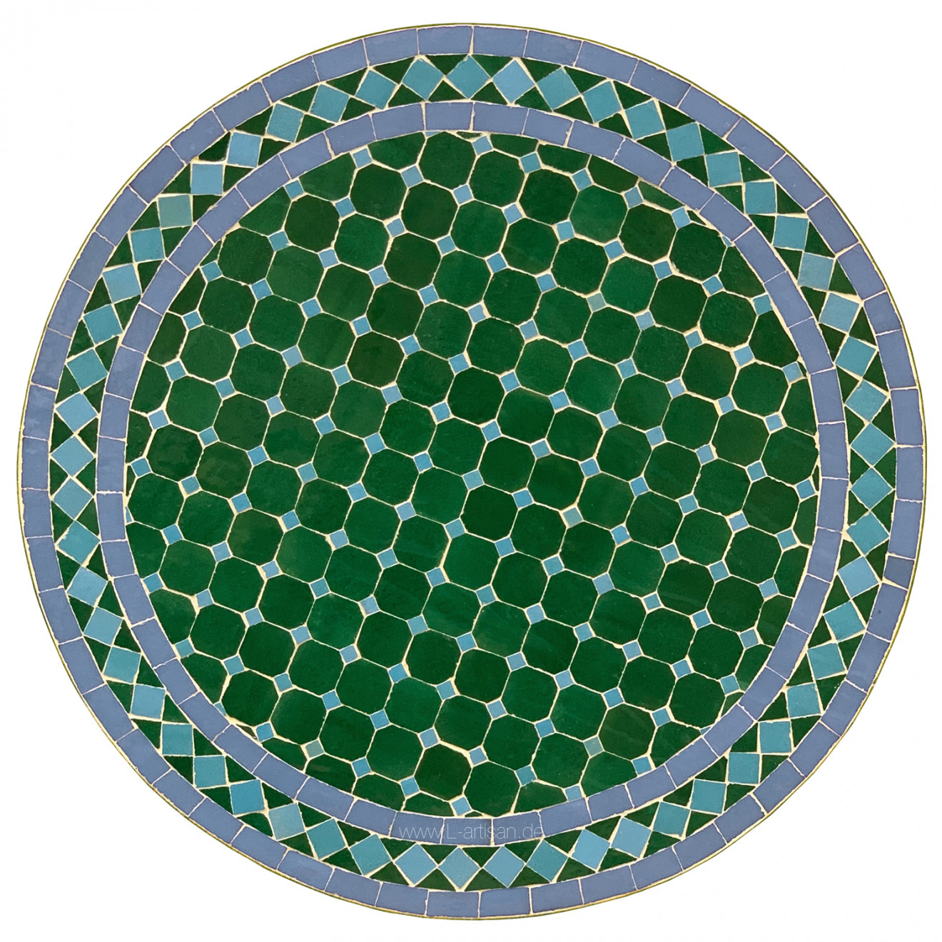 Bistrotisch aus Mosaik MDADI Grün - blau D 60 cm