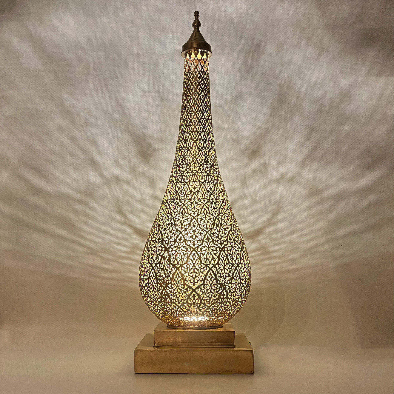 Orientalische Stehleuchte aus Messing SAHAR H55cm