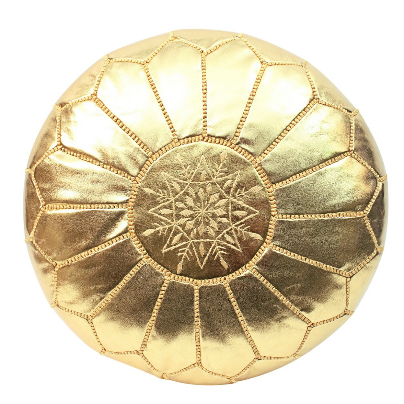 Sitzkissen aus Marokko RONDA D54cm Gold