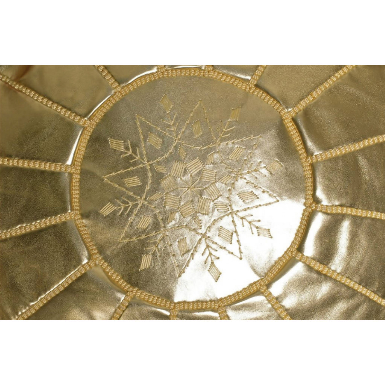 Sitzkissen aus Marokko RONDA D54cm Gold