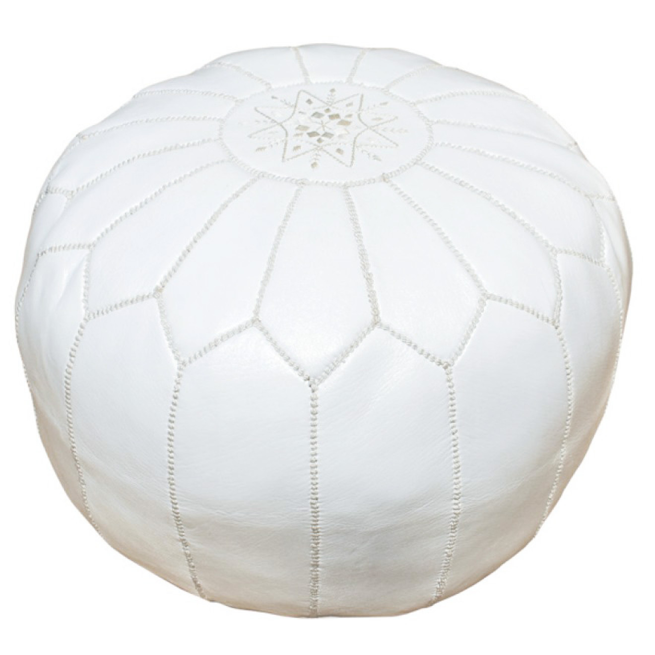 Sitzkissen aus Marokko RONDA D54cm Weiss