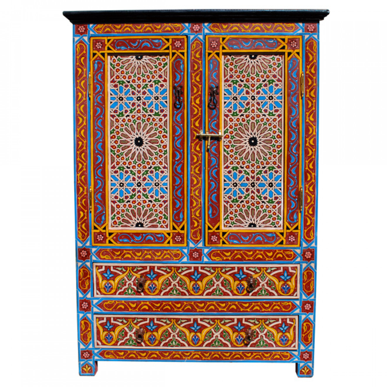Marokkanischer Schrank Handbemalt ZOUIN-1