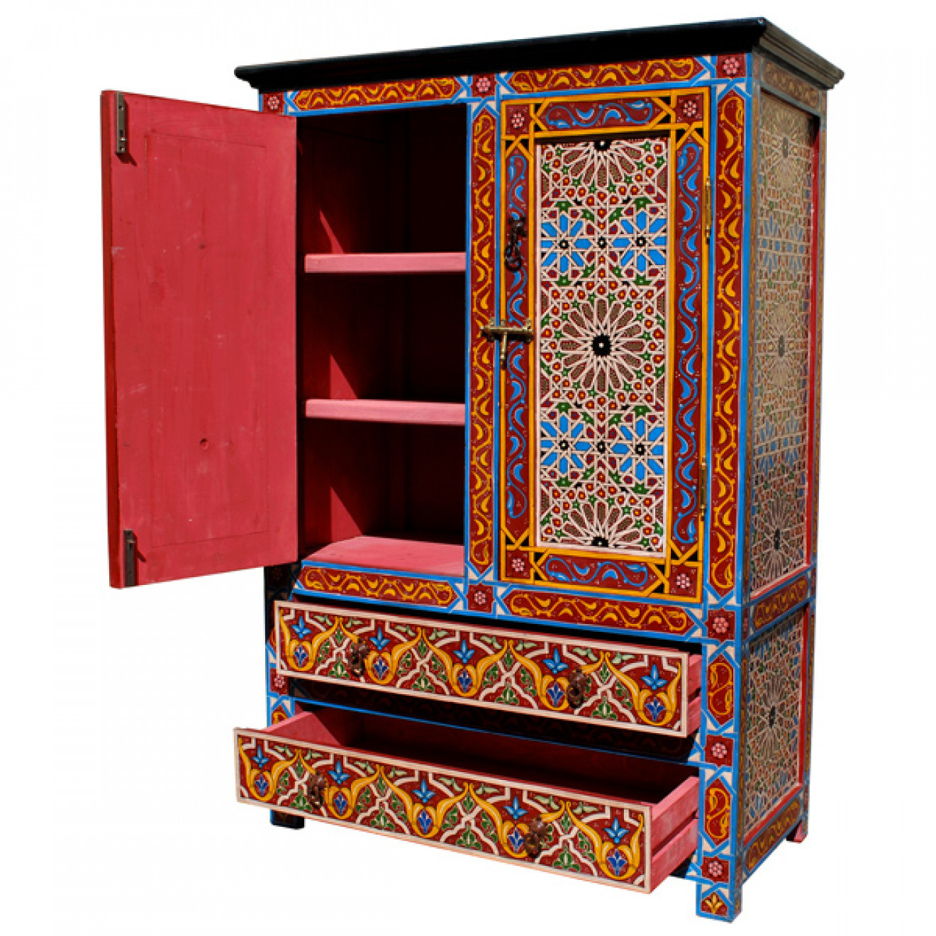 Marokkanischer Schrank Handbemalt ZOUIN-1