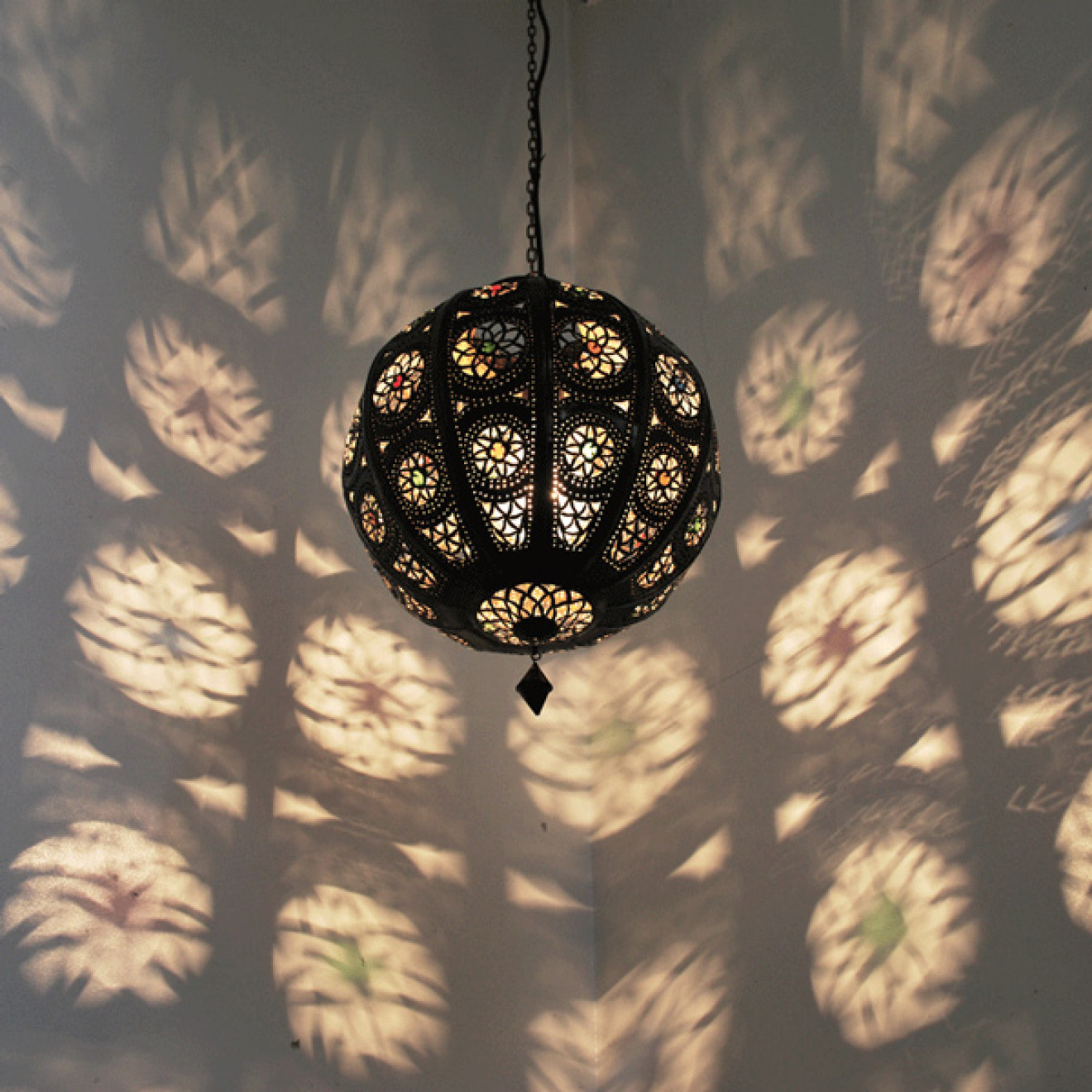 Orientalische Deckenleuchte "Kora_Kazdir" braun