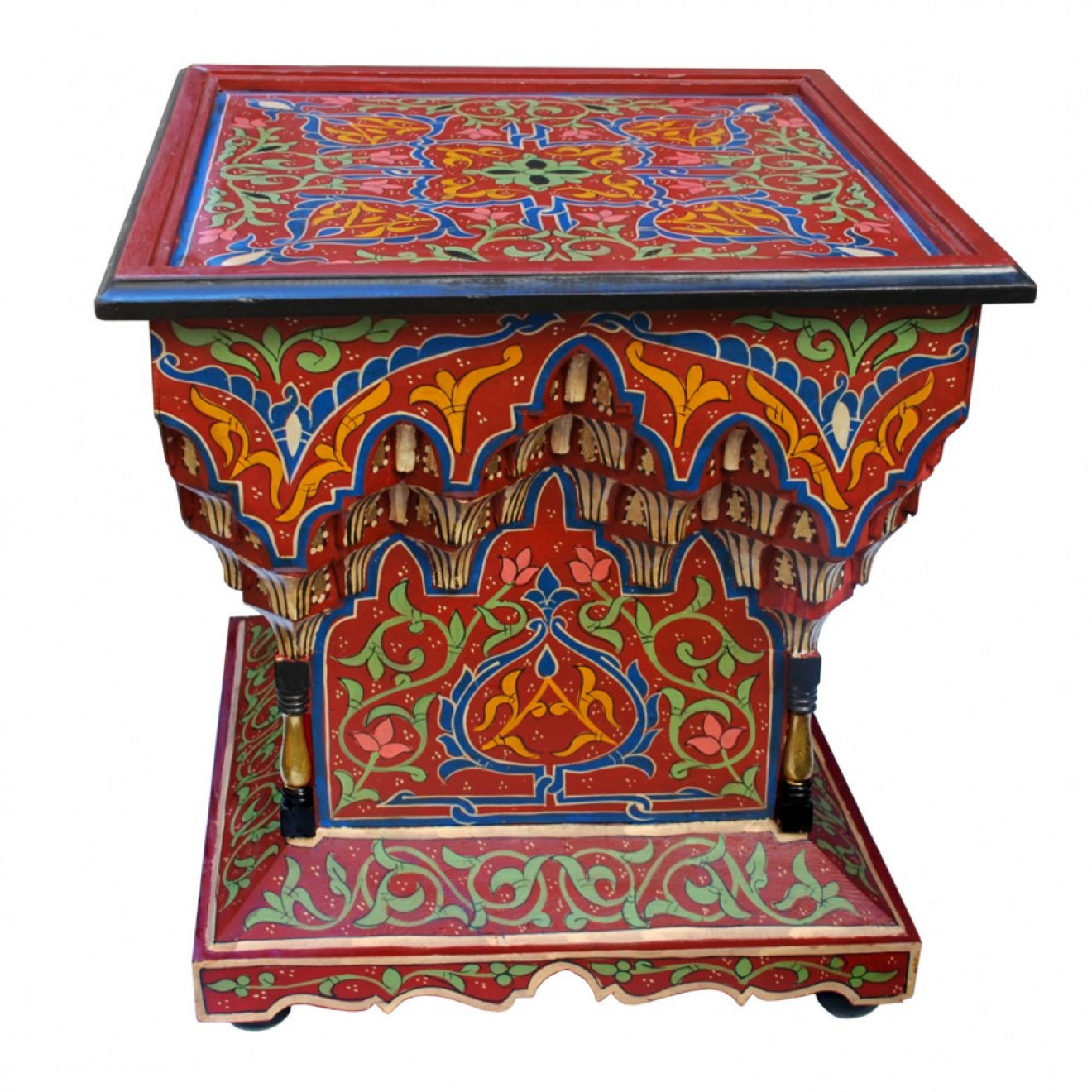 Orientalischer Teetisch handbemalt aus Holz MKARBAZ