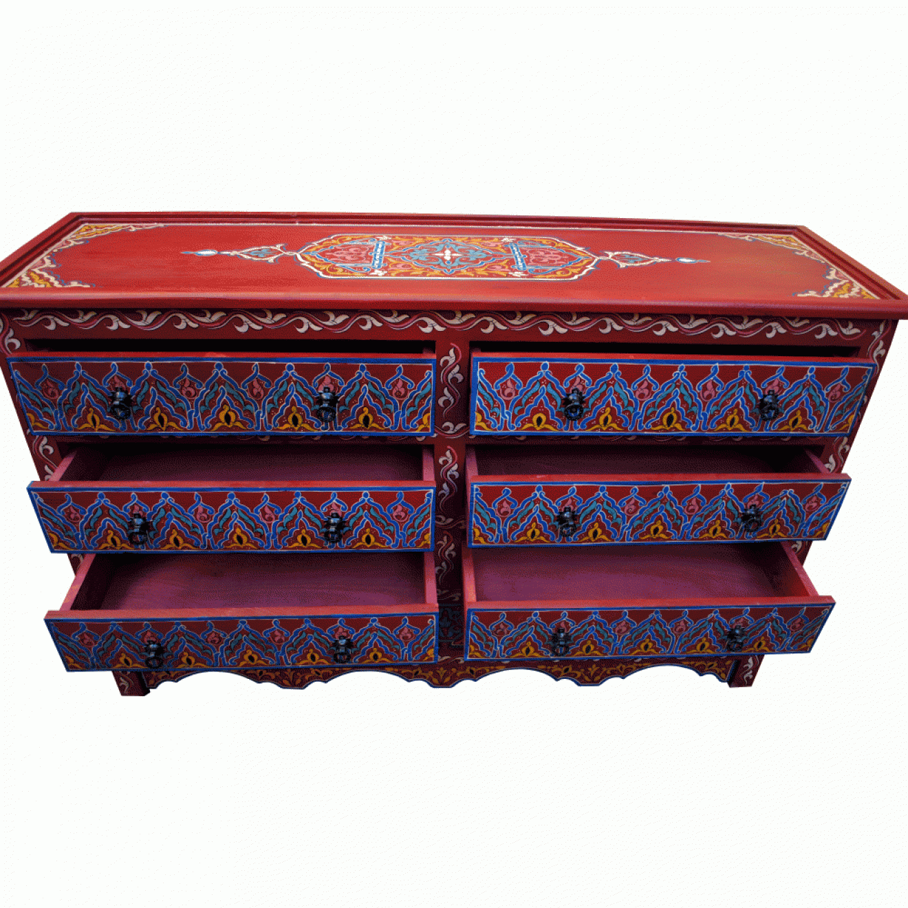 Arabischer Schrank "Hamri" handbemalt H106cm Arabischer Schrank "Hamri" handbemalt H106cm