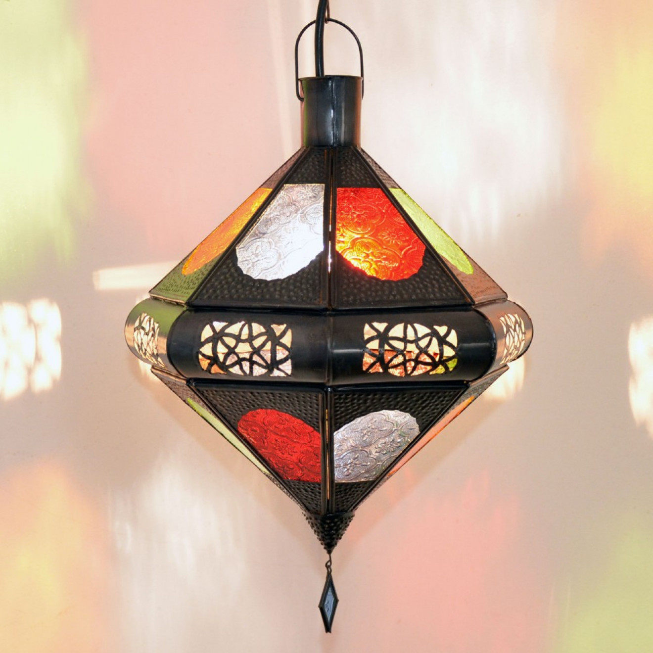 Marokkanische Hängeleuchte "Toupie 1" Multi