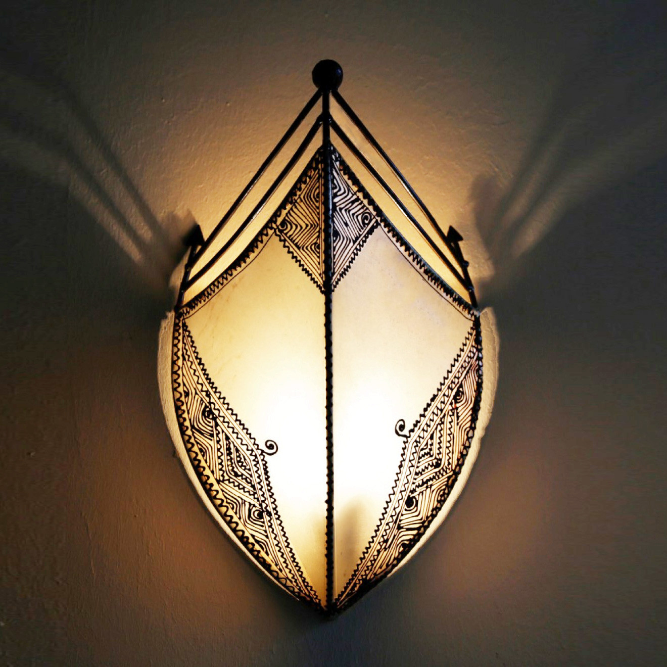 Marokkanischer Lampenschirm AFRAH Natur