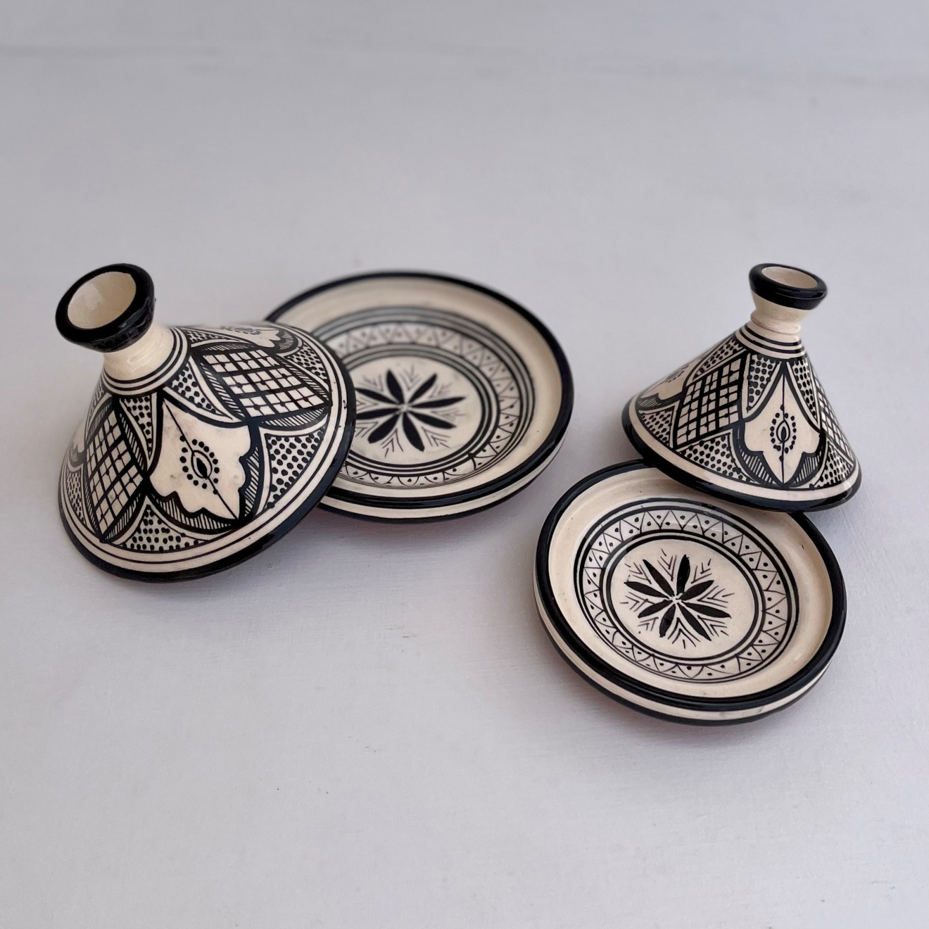 Kleine dekorative Tajine Ø15cm Schwarz