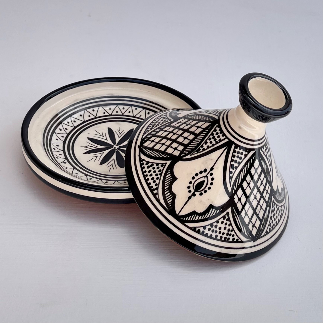 Kleine dekorative Tajine Ø15cm Schwarz