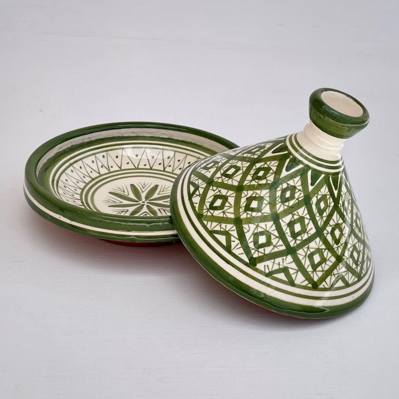 Handbemalte Tajine Ø11cm Grün