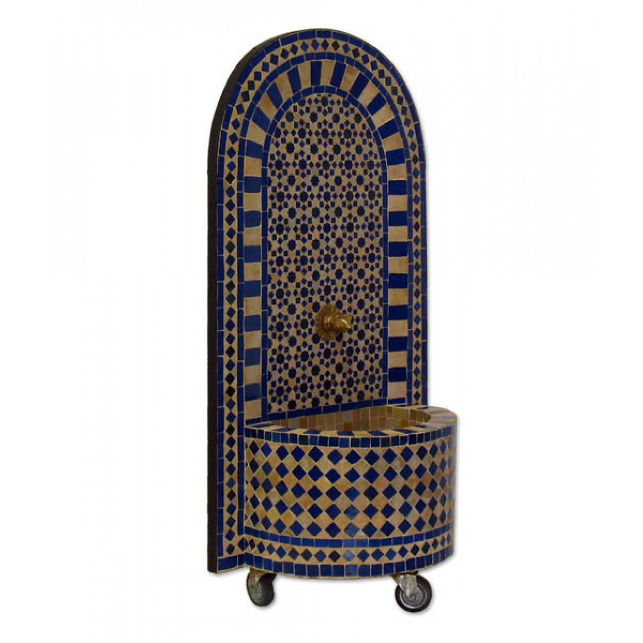 Mosaikbrunnen FOUNDOUK H120cm Blau