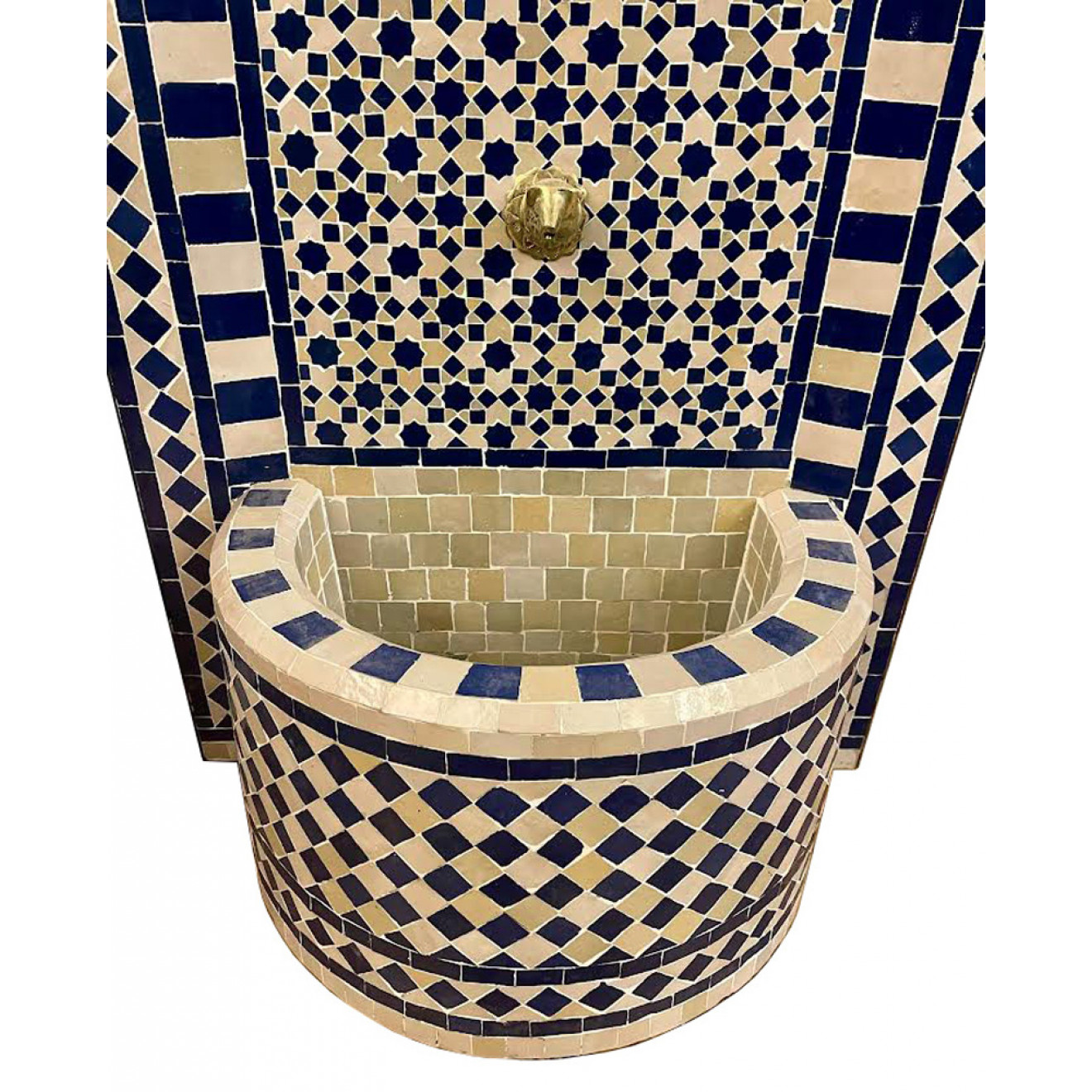 Mosaikbrunnen FOUNDOUK H120cm Blau