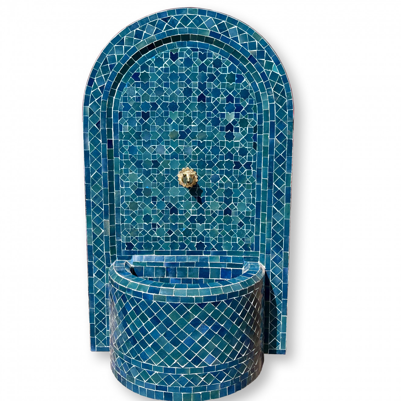 Marokkanischer Gartenbrunnen OCEANBLEU H110xB65 cm