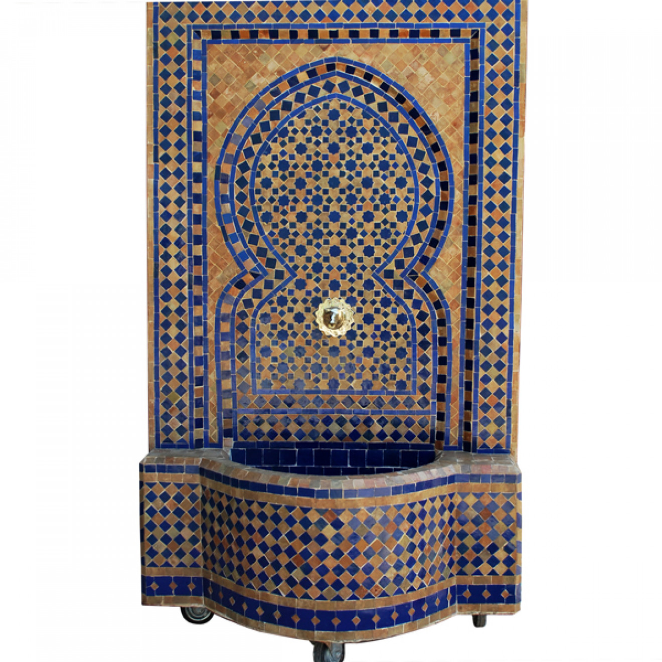 Mosaik Brunnen aus Marokko "Braya" 130x70 cm