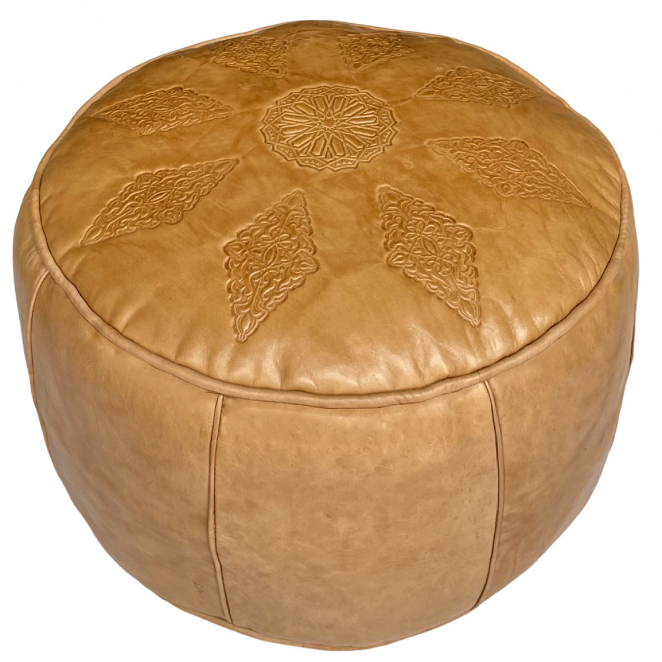 Marokkanisches Ledersitzkissen SALE Natur