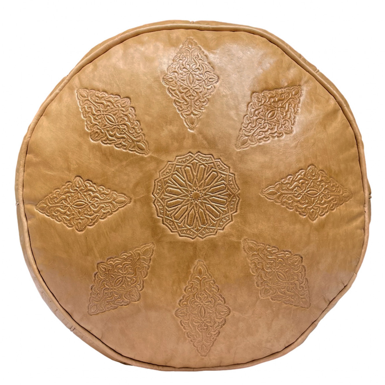 Marokkanisches Ledersitzkissen SALE Natur